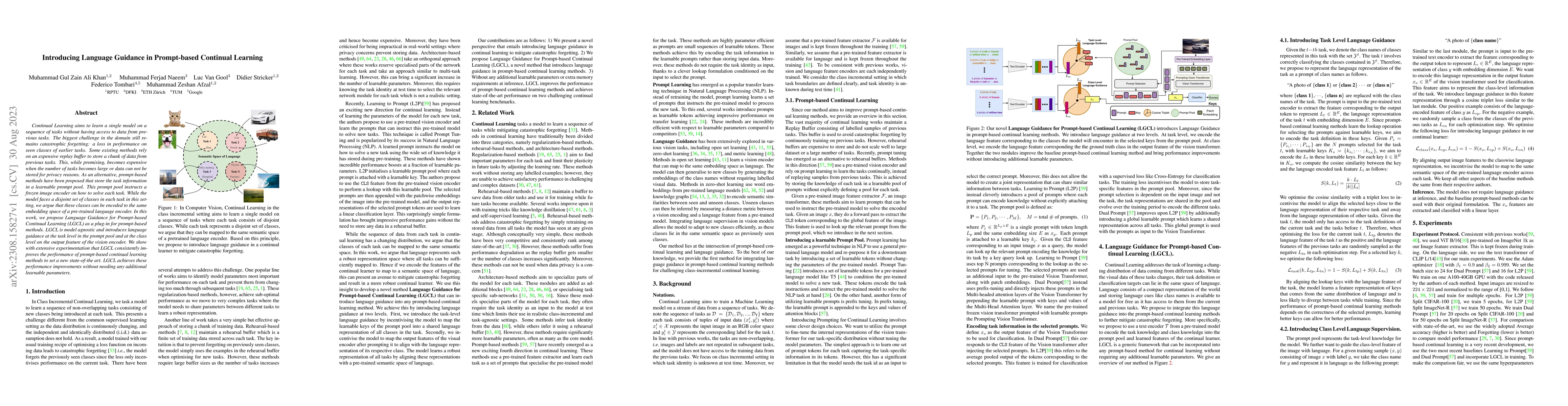 Thumbnail for Introducing Language Guidance in Prompt-based Continual Learning