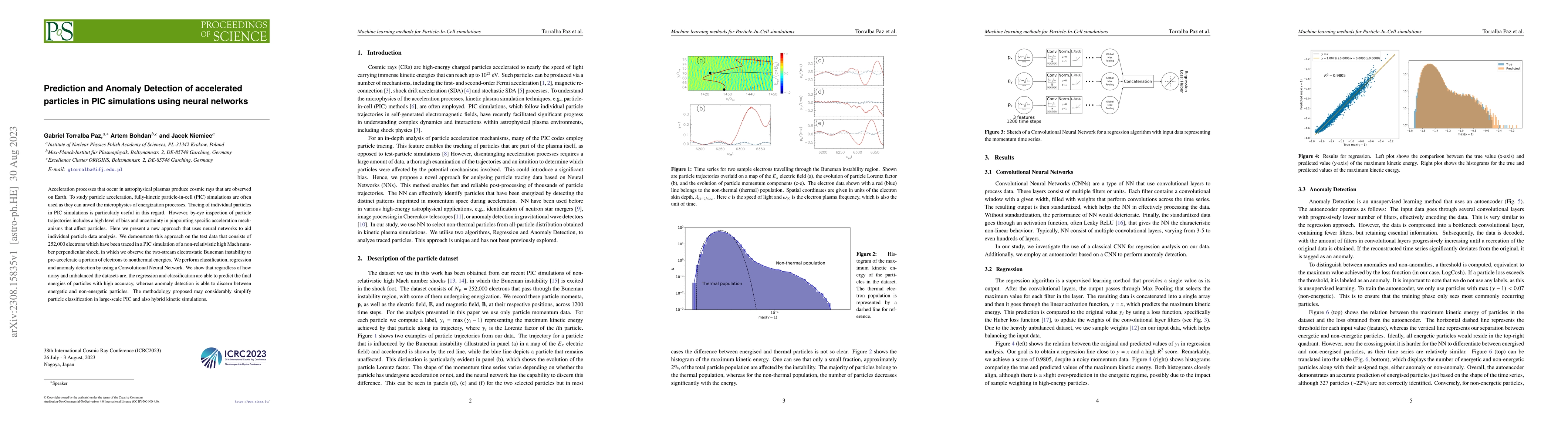 Thumbnail for Prediction and Anomaly Detection of accelerated particles in PIC
  simulations using neural networks