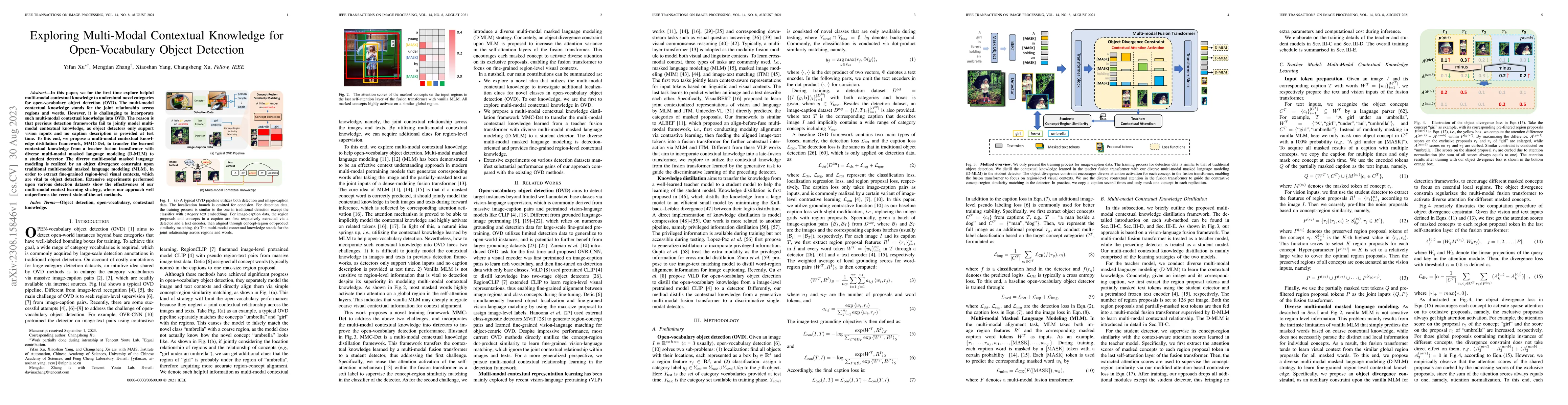 Thumbnail for Exploring Multi-Modal Contextual Knowledge for Open-Vocabulary Object
  Detection