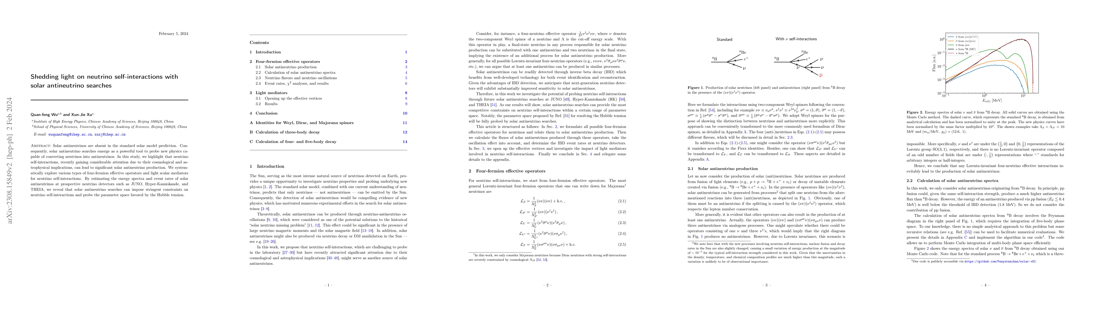 Thumbnail for Shedding light on neutrino self-interactions with solar antineutrino
  searches