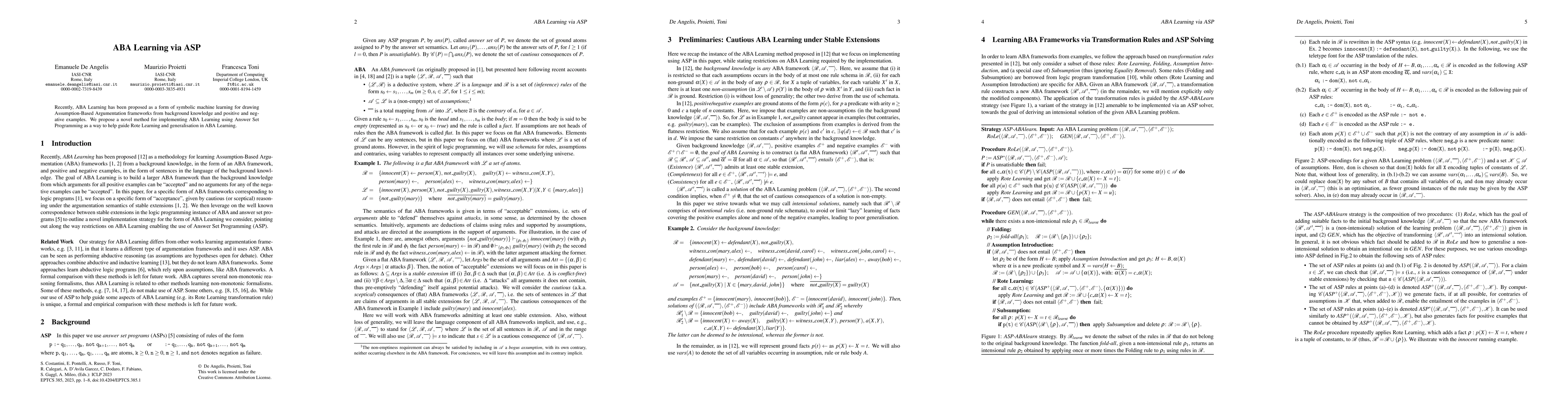 Thumbnail for ABA Learning via ASP