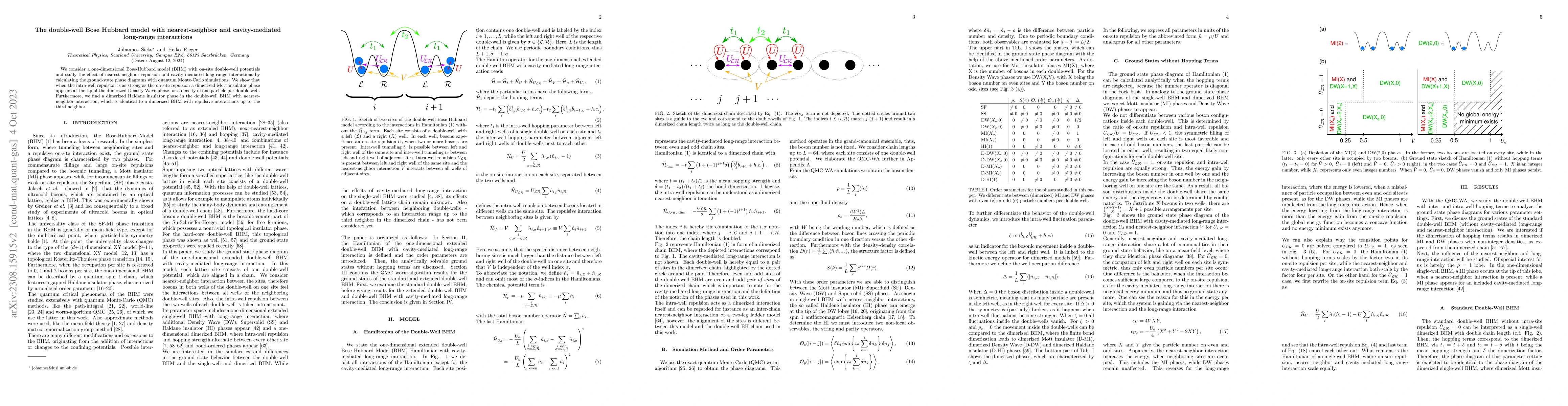 Thumbnail for The double-well Bose Hubbard model with nearest-neighbor and
  cavity-mediated long-range interactions
