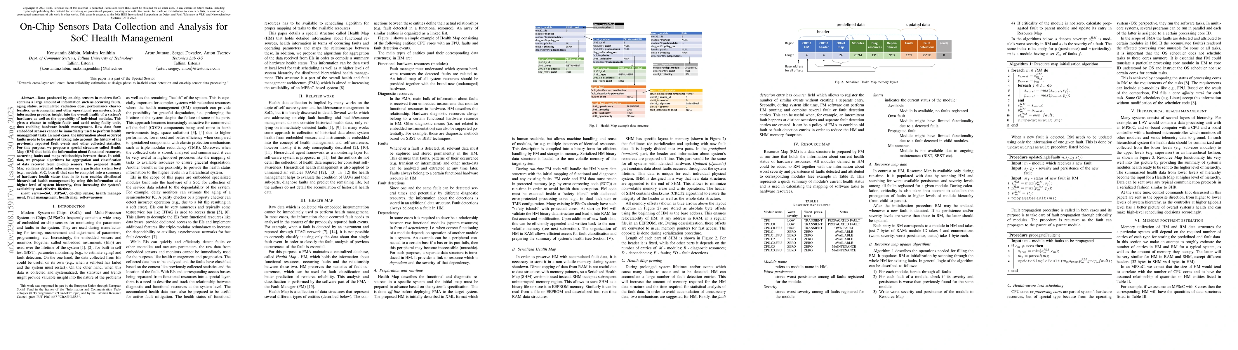 Thumbnail for On-Chip Sensors Data Collection and Analysis for SoC Health Management