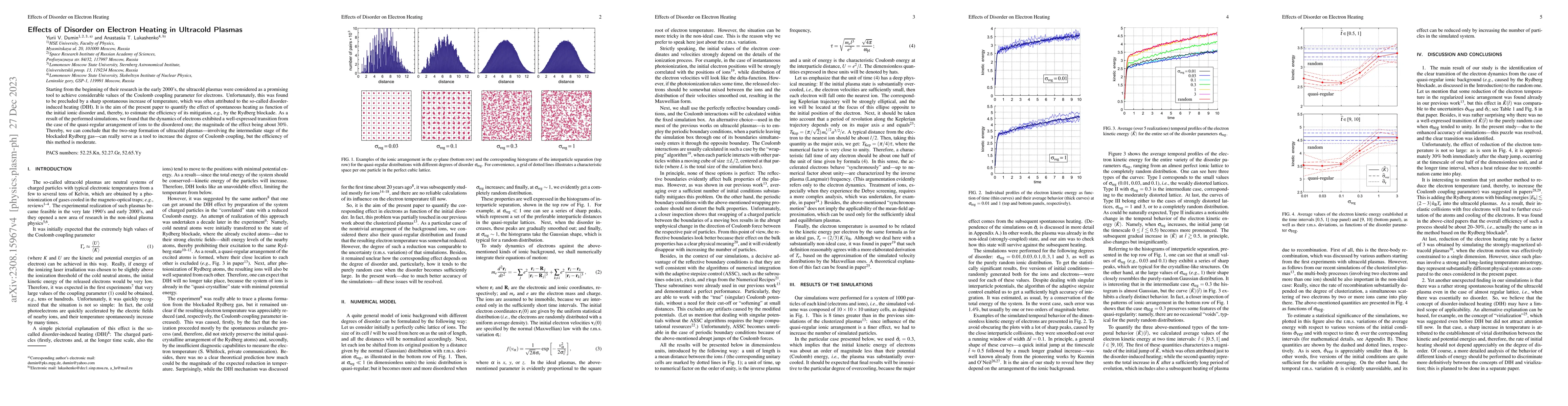 Thumbnail for Effects of Disorder on Electron Heating in Ultracold Plasmas