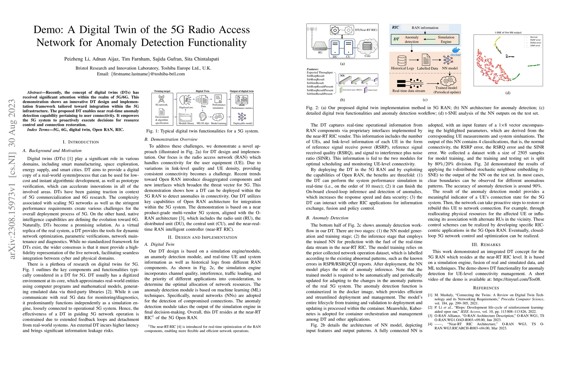 Thumbnail for Demo: A Digital Twin of the 5G Radio Access Network for Anomaly
  Detection Functionality