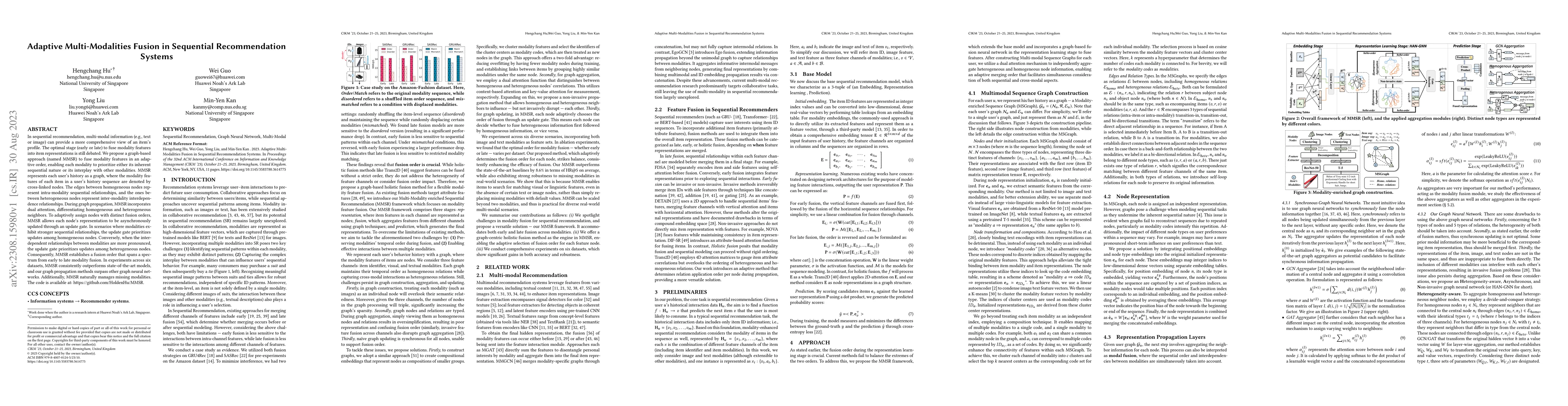 Thumbnail for Adaptive Multi-Modalities Fusion in Sequential Recommendation Systems