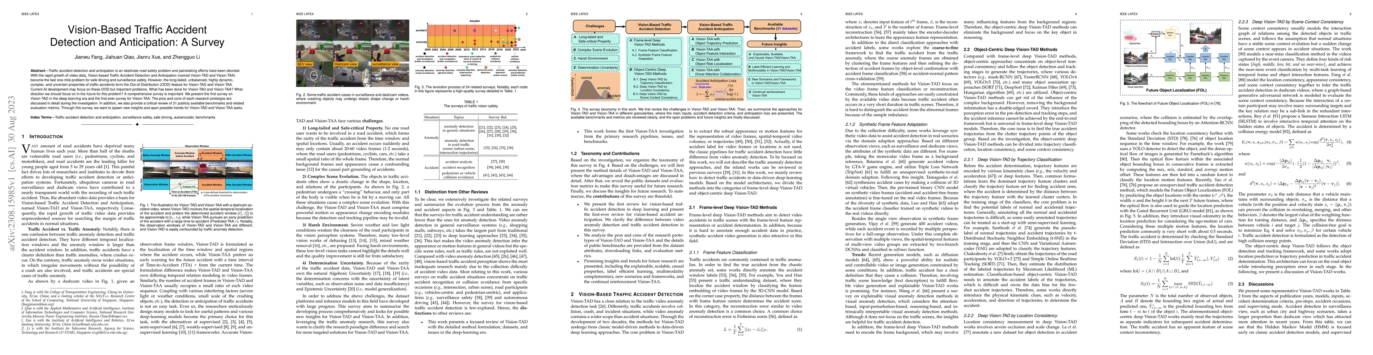 Thumbnail for Vision-Based Traffic Accident Detection and Anticipation: A Survey