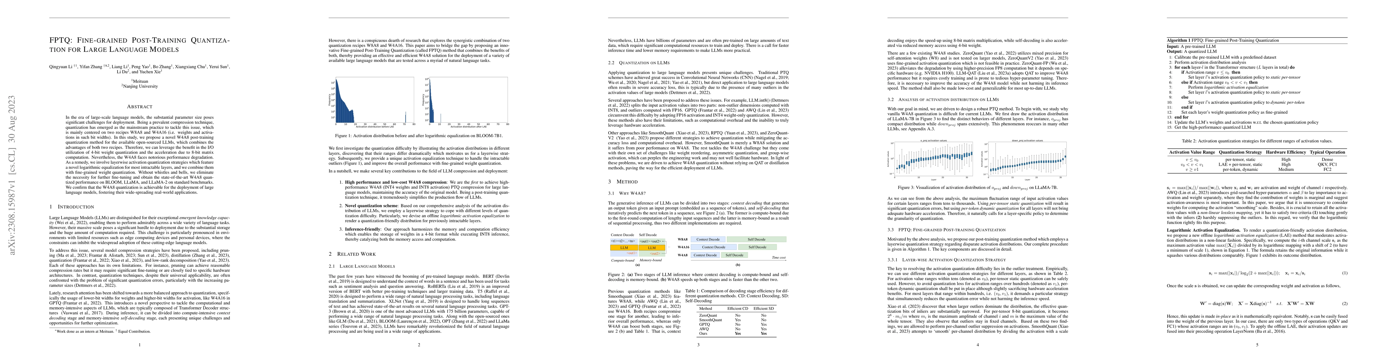 Thumbnail for FPTQ: Fine-grained Post-Training Quantization for Large Language Models