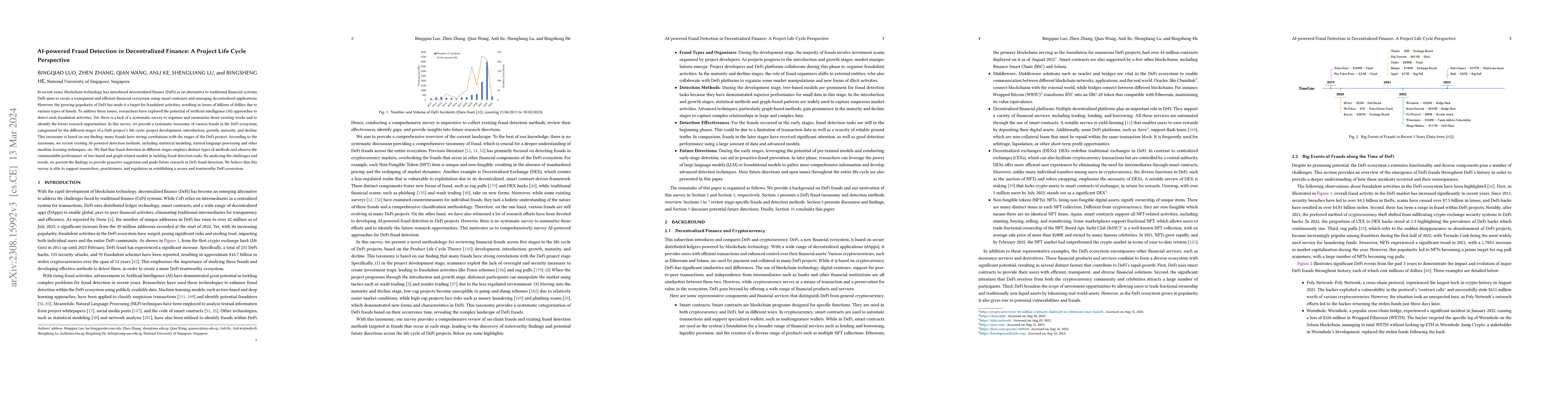 Thumbnail for AI-powered Fraud Detection in Decentralized Finance: A Project Life
  Cycle Perspective