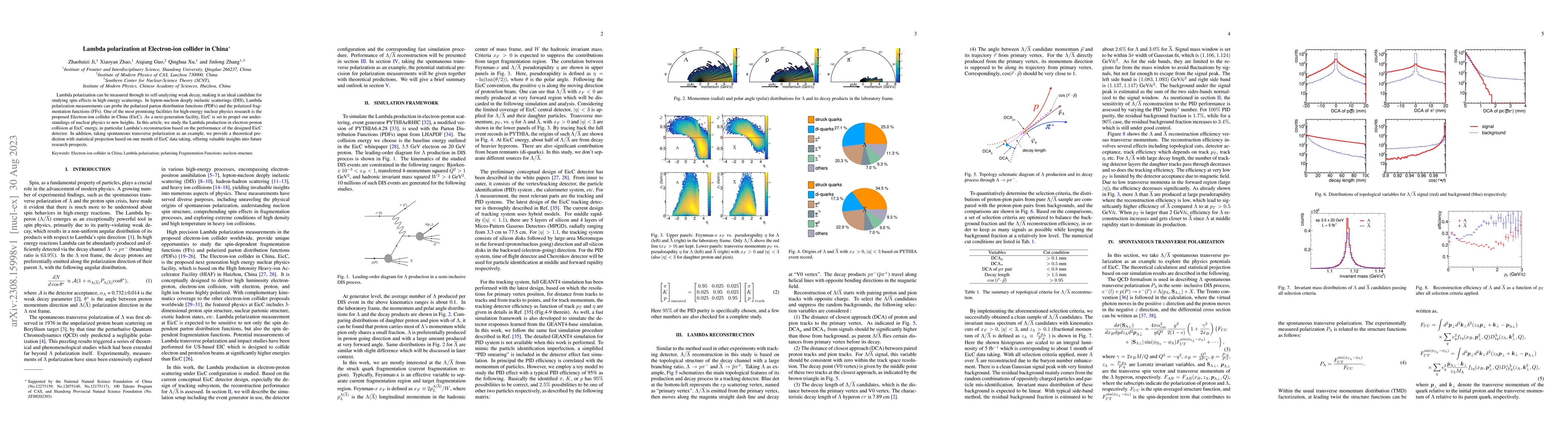 Thumbnail for Lambda polarization at Electron-ion collider in China