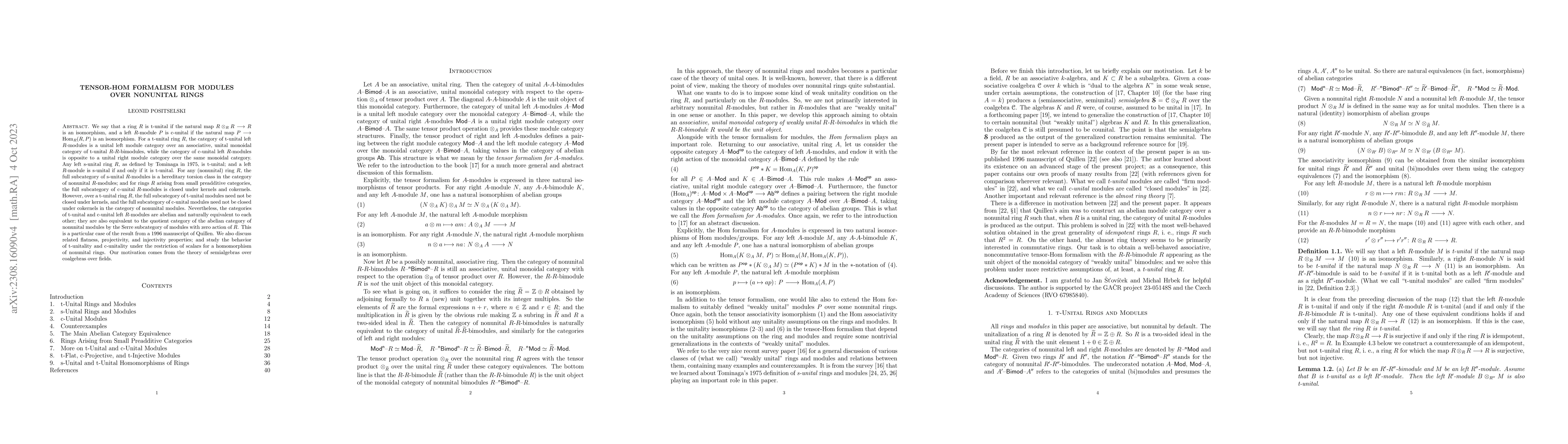 Thumbnail for Tensor-Hom formalism for modules over nonunital rings