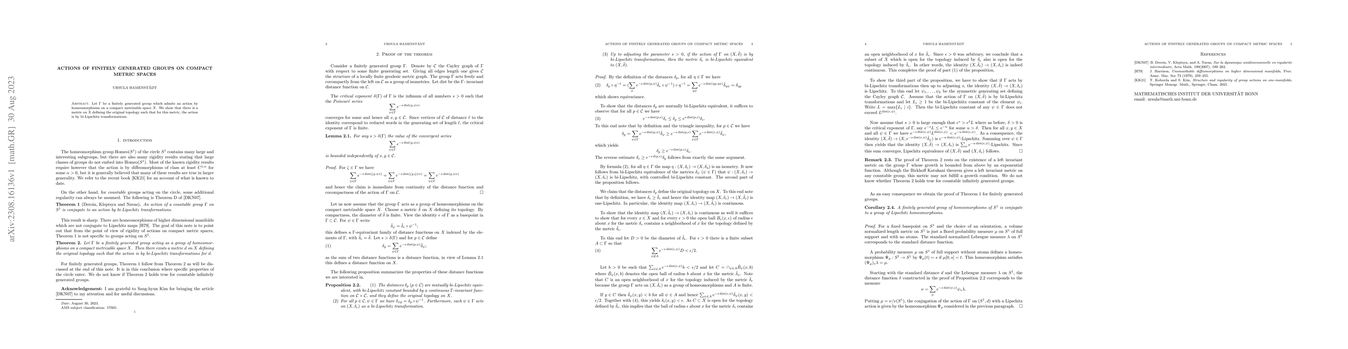 Thumbnail for Actions of finitely generated groups on compact metric spaces