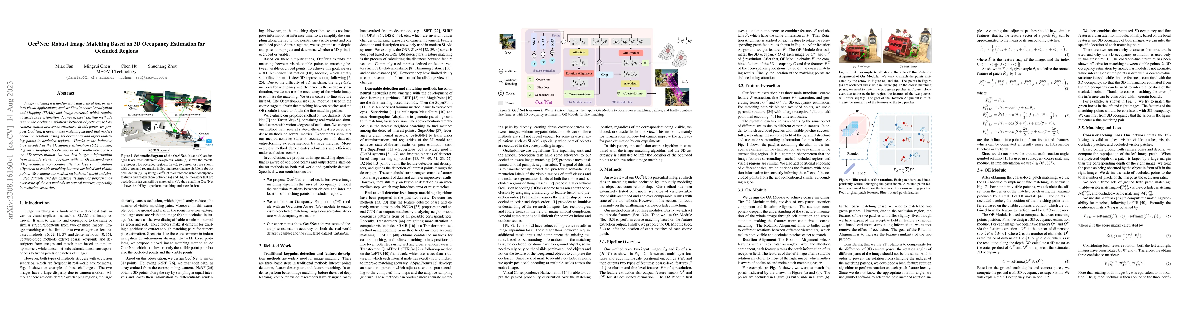 Thumbnail for Occ$^2$Net: Robust Image Matching Based on 3D Occupancy Estimation for
  Occluded Regions