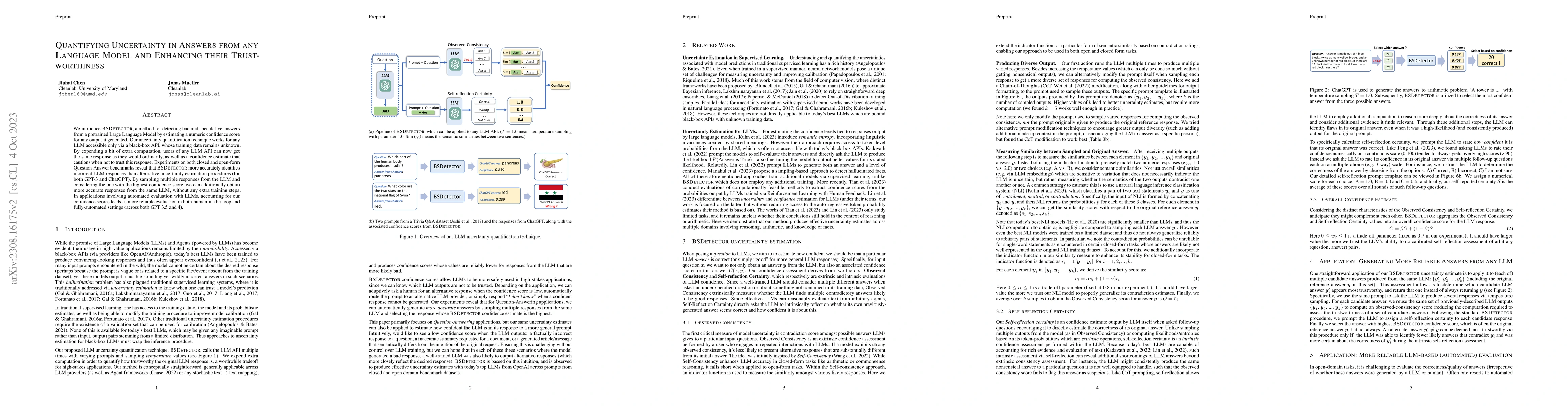 Thumbnail for Quantifying Uncertainty in Answers from any Language Model and Enhancing
  their Trustworthiness