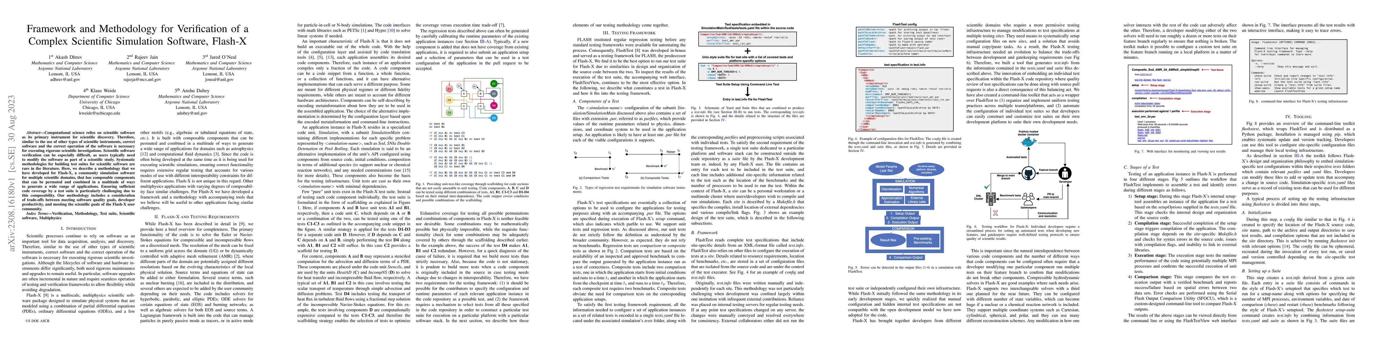 Thumbnail for Framework and Methodology for Verification of a Complex Scientific
  Simulation Software, Flash-X