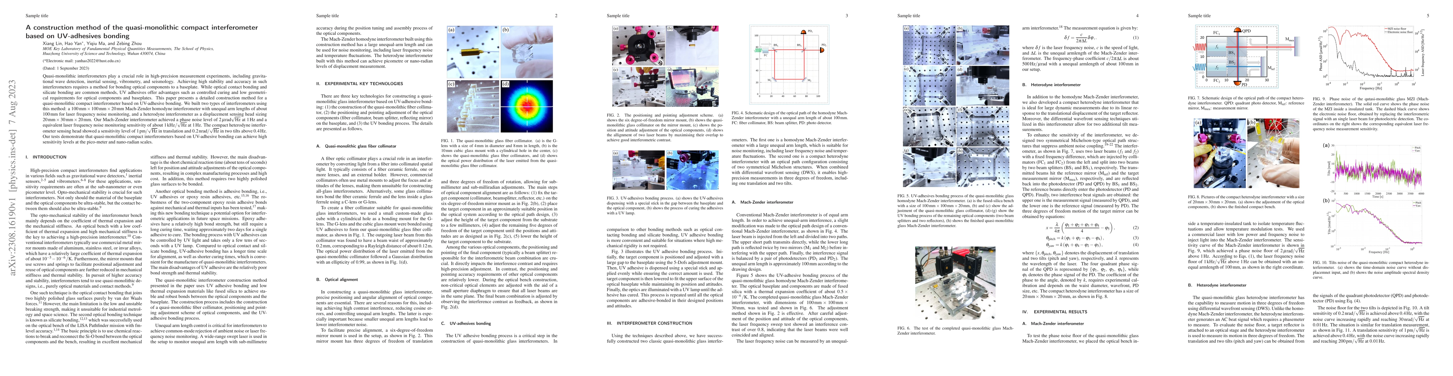 Thumbnail for A construction method of the quasi-monolithic compact interferometer
  based on UV-adhesives bonding