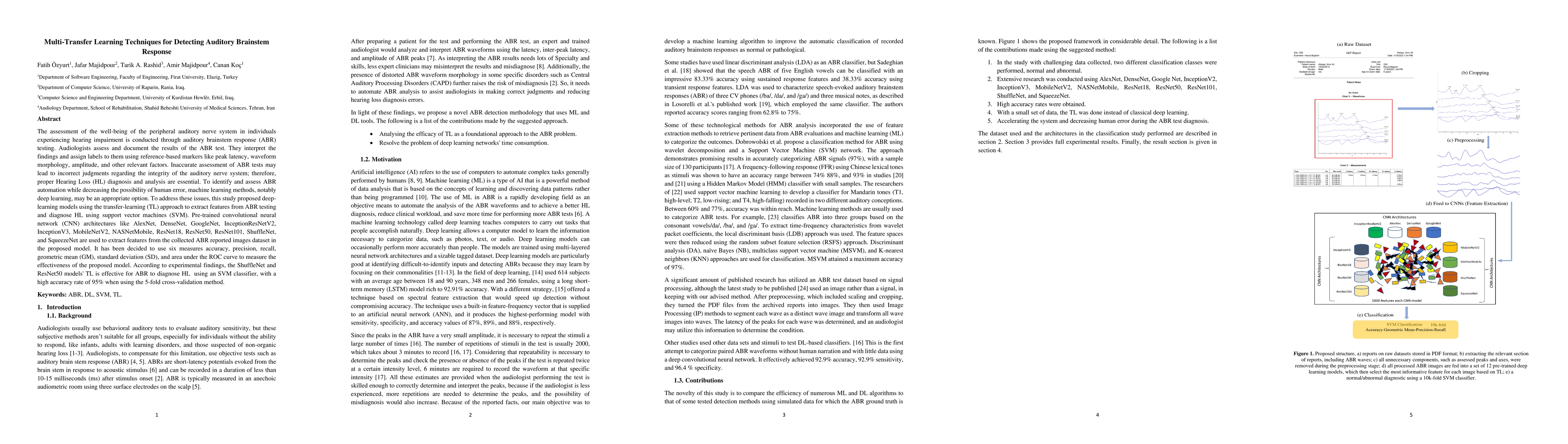 Thumbnail for Multi-Transfer Learning Techniques for Detecting Auditory Brainstem
  Response