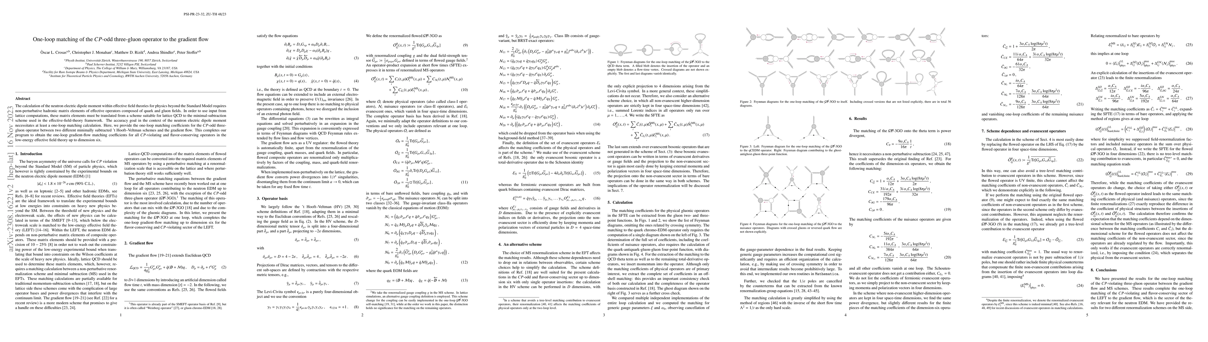 Thumbnail for One-loop matching of the $CP$-odd three-gluon operator to the gradient
  flow