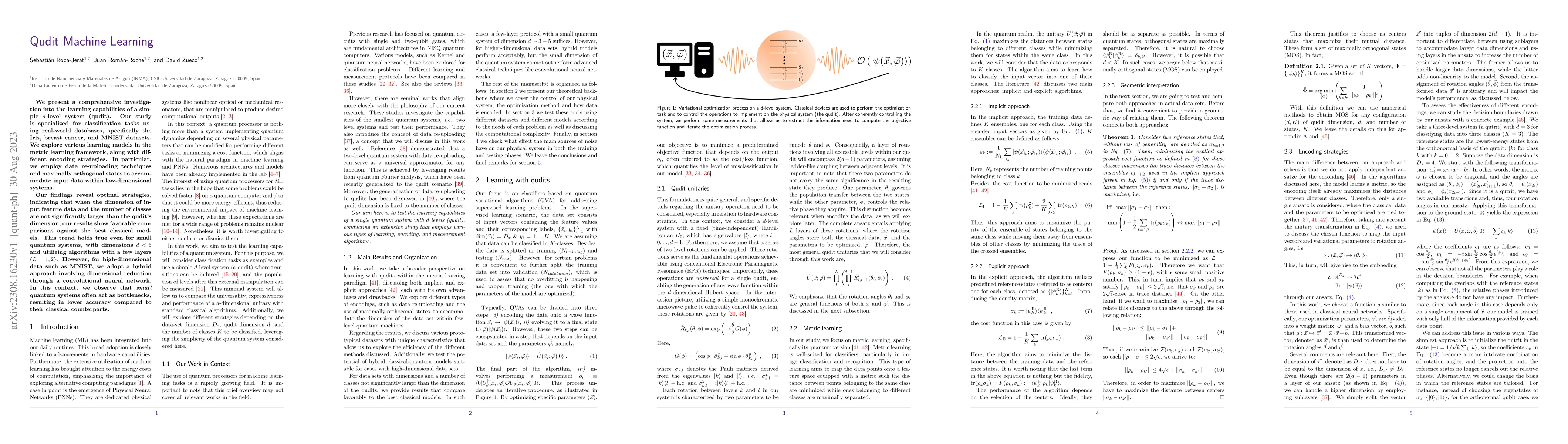 Thumbnail for Qudit Machine Learning