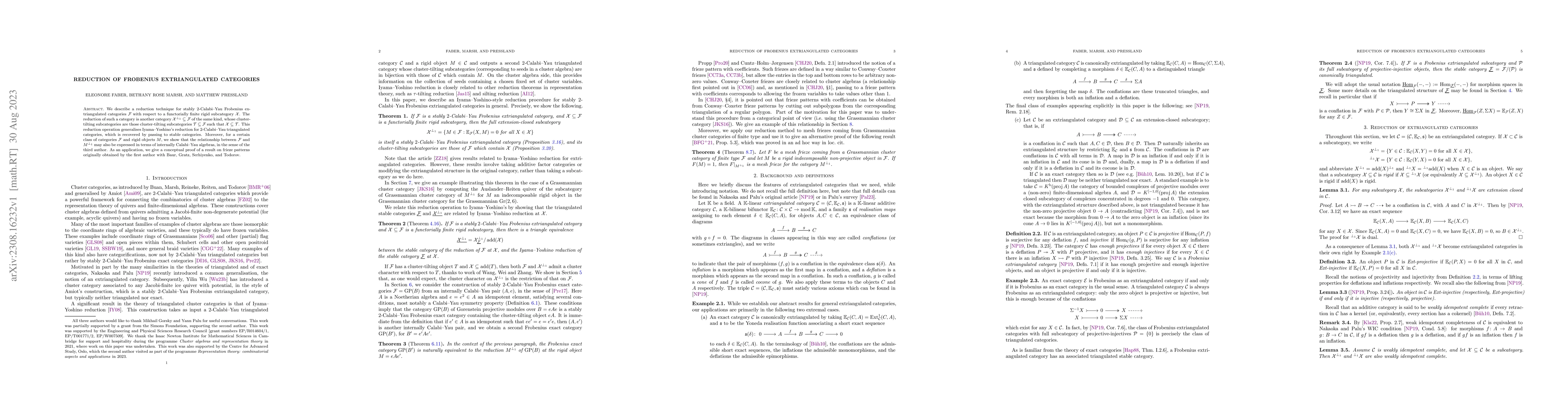 Thumbnail for Reduction of Frobenius extriangulated categories