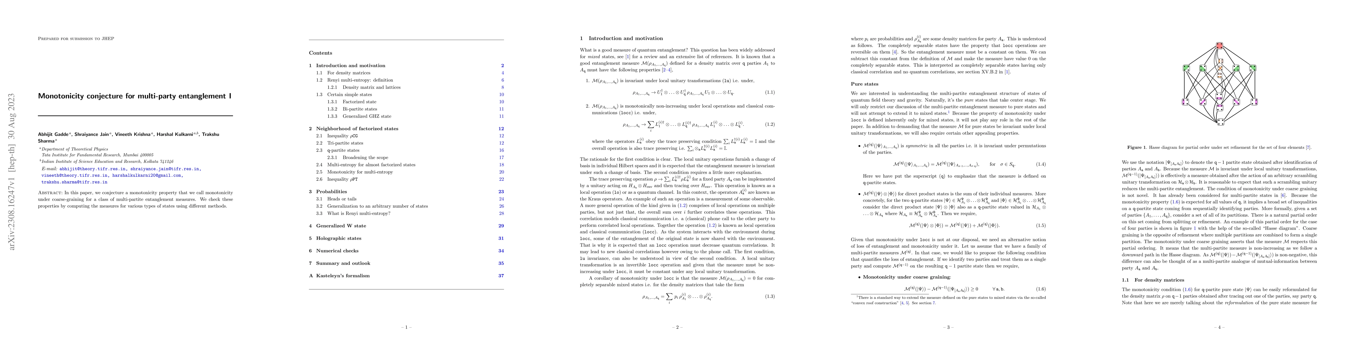 Thumbnail for Monotonicity conjecture for multi-party entanglement I