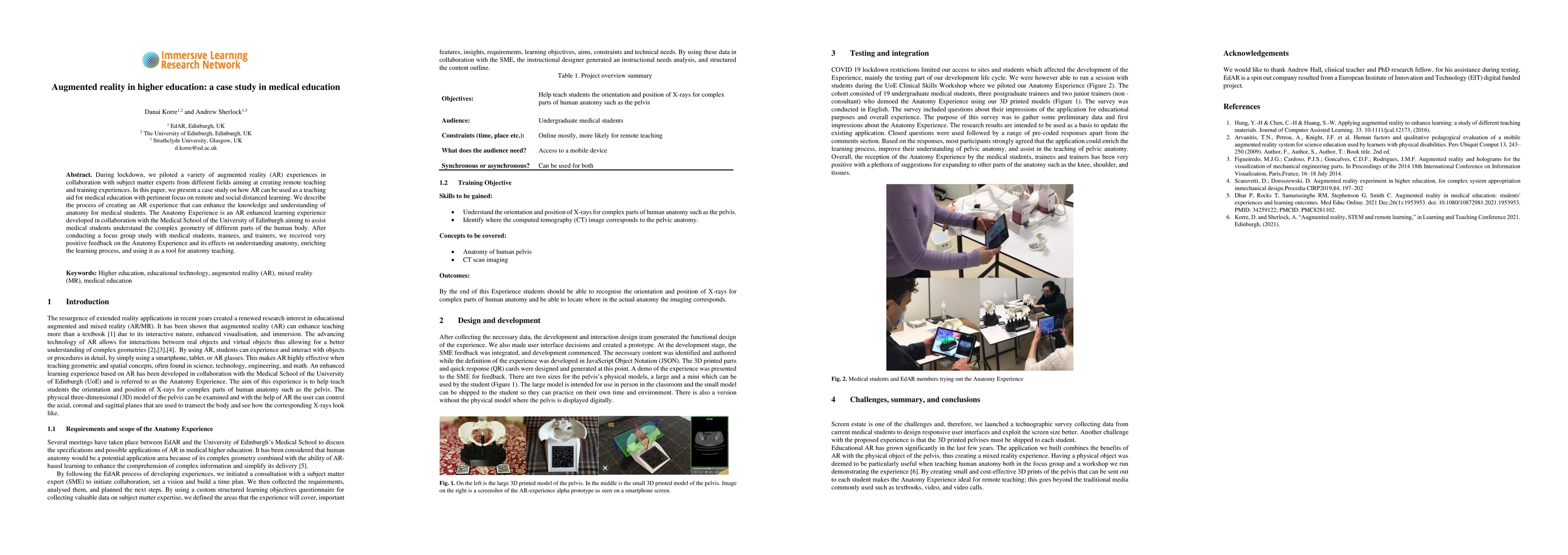 Thumbnail for Augmented Reality in Higher Education: a Case Study in Medical Education