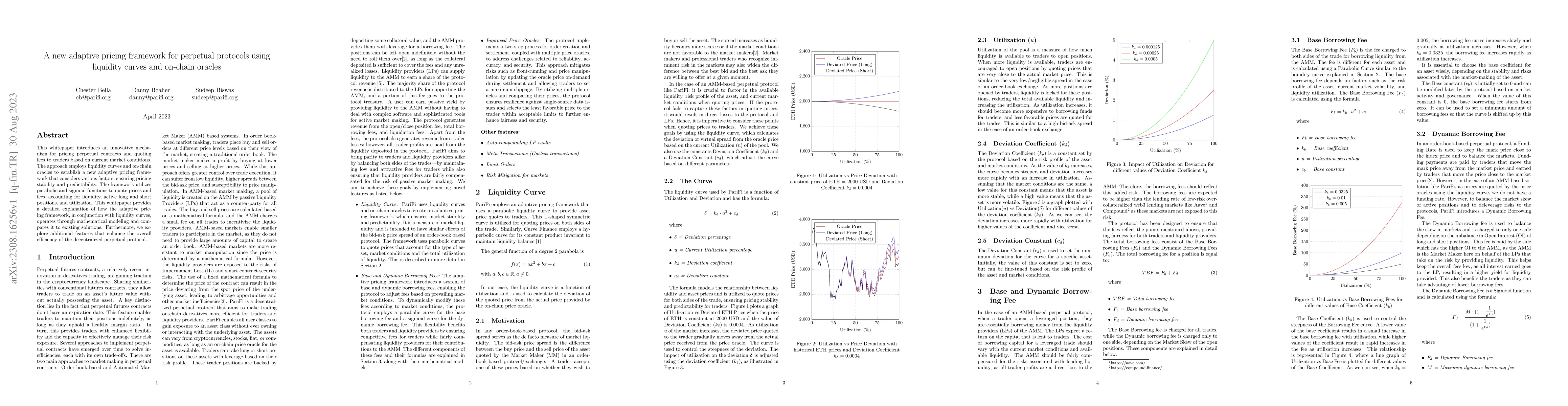 Thumbnail for A new adaptive pricing framework for perpetual protocols using liquidity
  curves and on-chain oracles