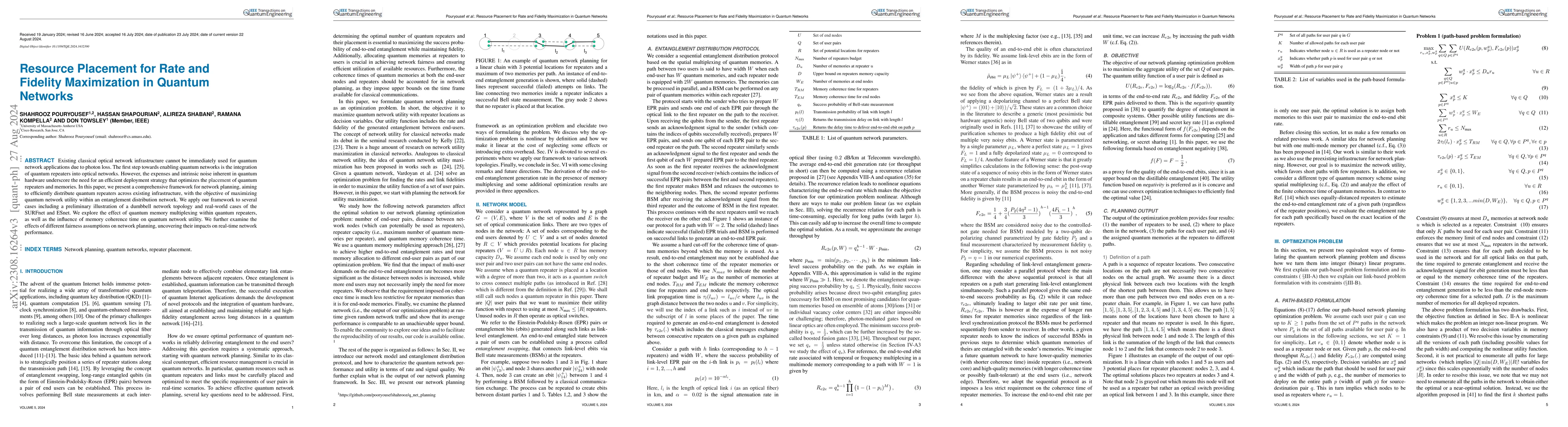 Thumbnail for Resource Allocation for Rate and Fidelity Maximization in Quantum
  Networks
