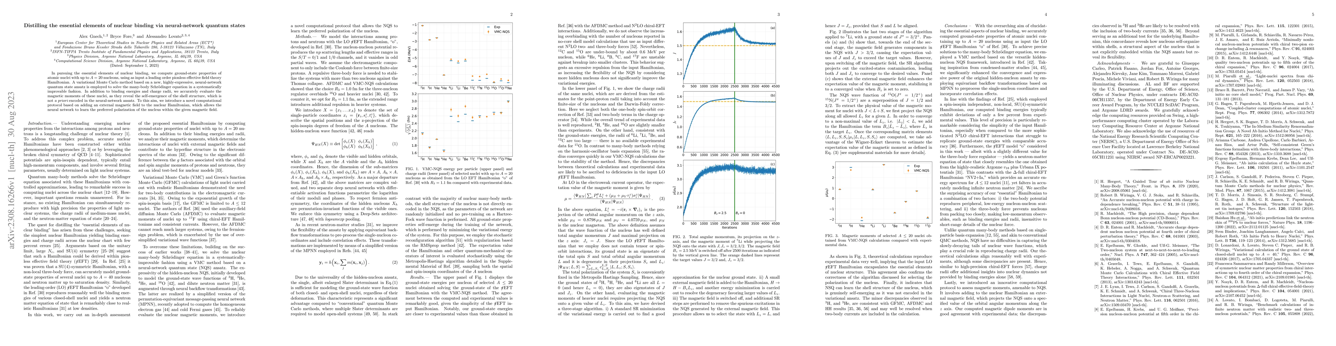Thumbnail for Distilling the essential elements of nuclear binding via neural-network
  quantum states