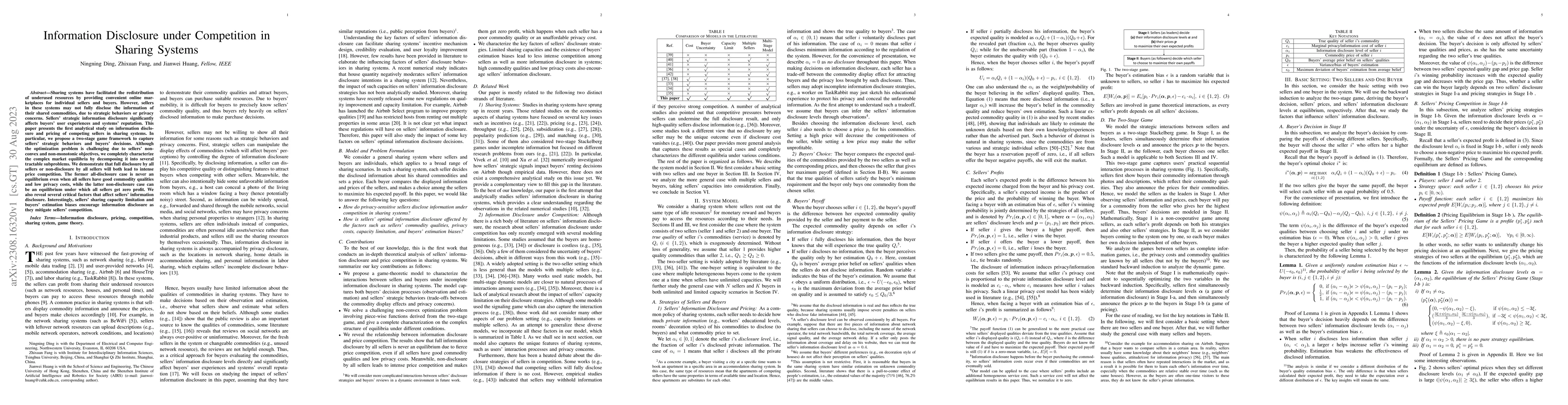 Thumbnail for Information Disclosure under Competition in Sharing Systems