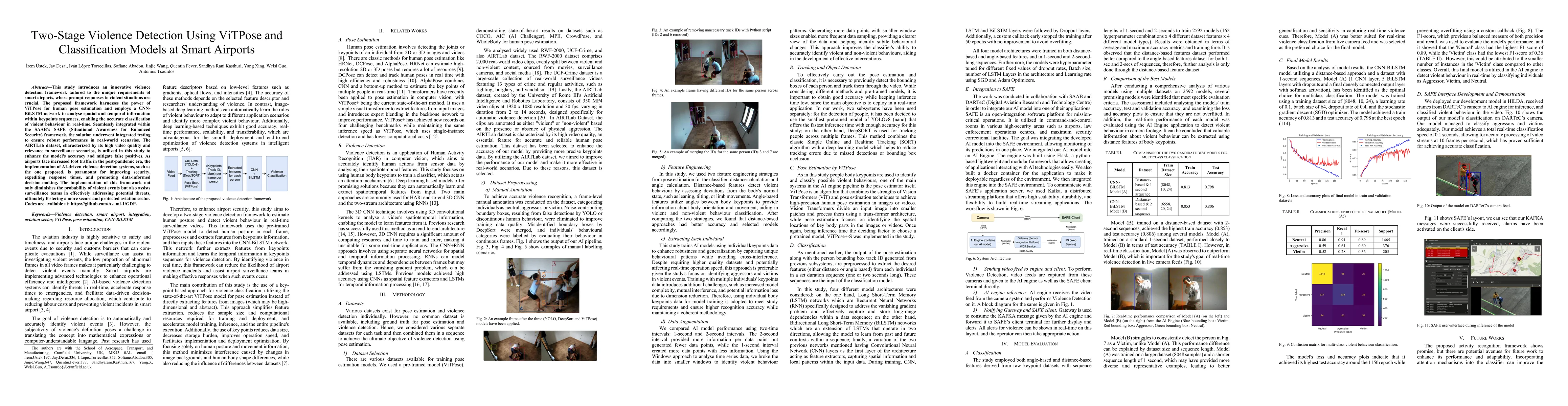 Thumbnail for Two-Stage Violence Detection Using ViTPose and Classification Models at
  Smart Airports