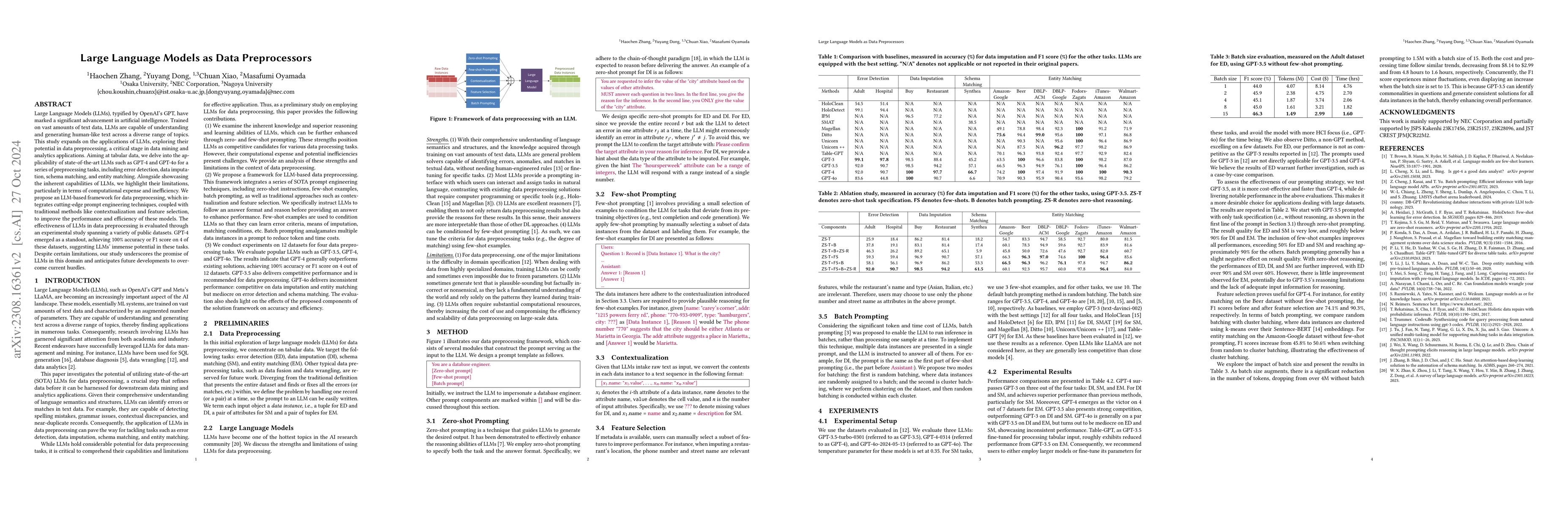 Thumbnail for Large Language Models as Data Preprocessors