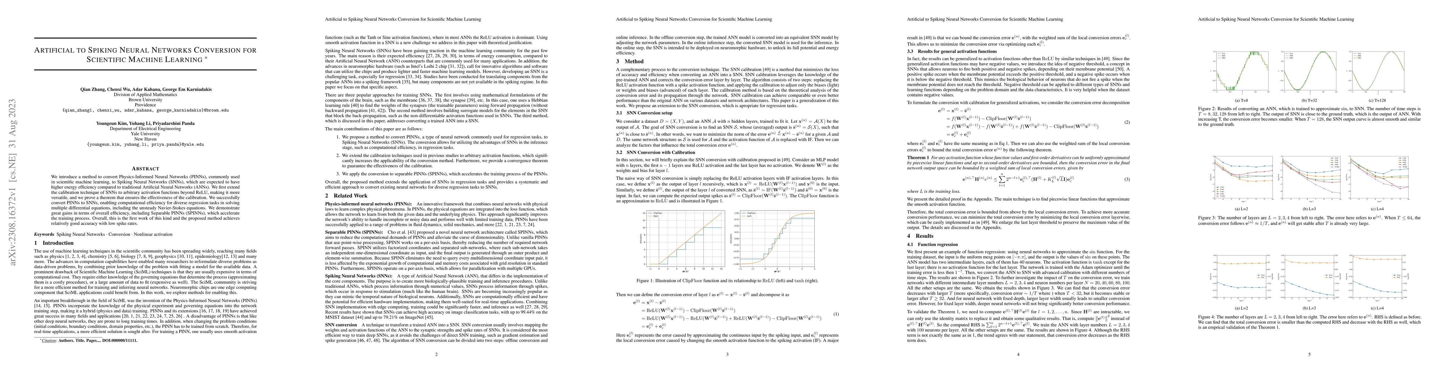 Thumbnail for Artificial to Spiking Neural Networks Conversion for Scientific Machine
  Learning