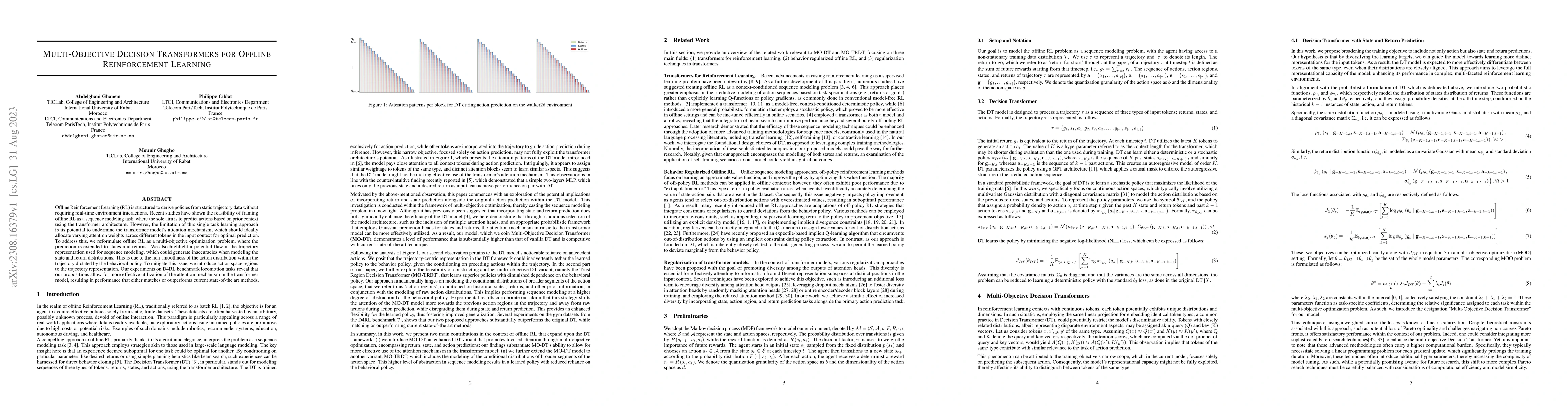 Thumbnail for Multi-Objective Decision Transformers for Offline Reinforcement Learning