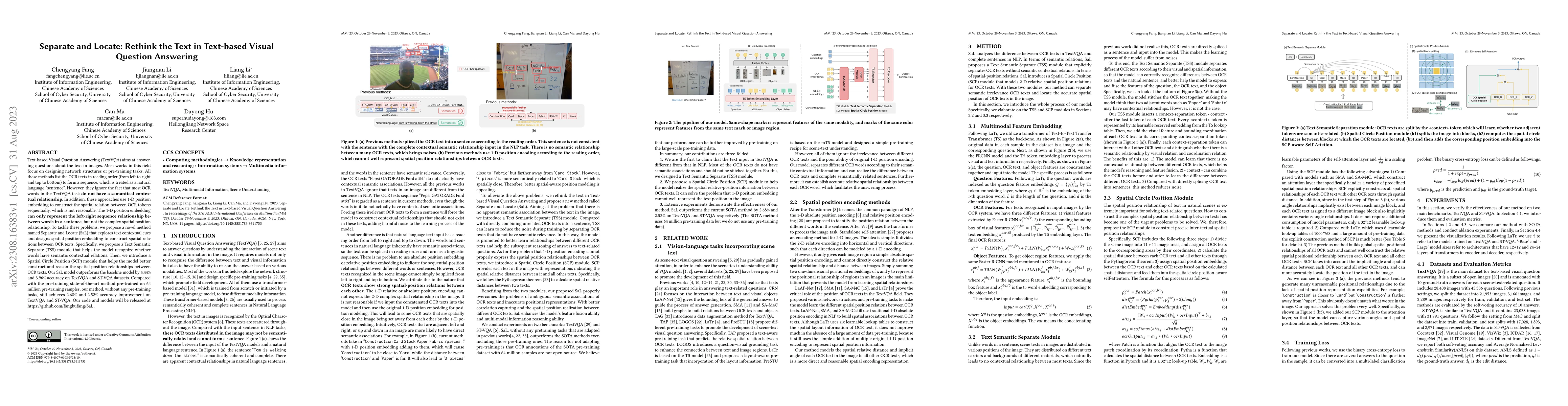 Thumbnail for Separate and Locate: Rethink the Text in Text-based Visual Question
  Answering