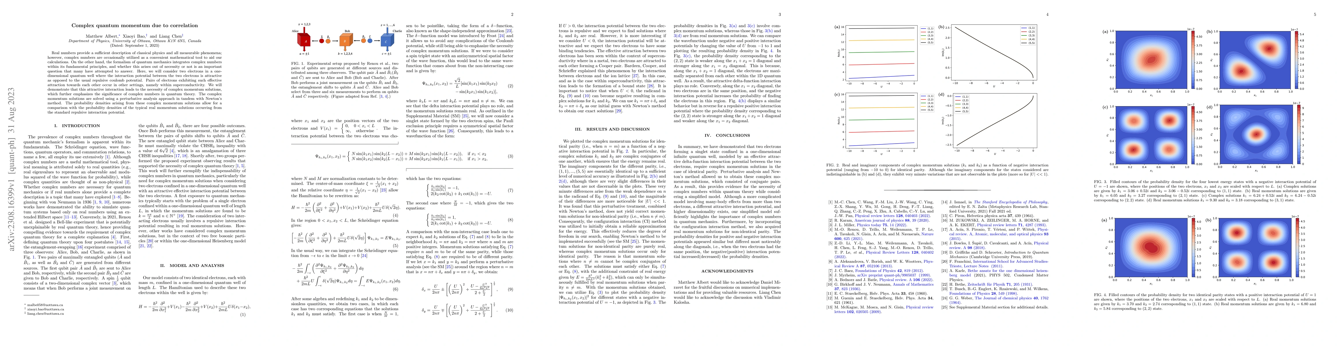 Thumbnail for Complex quantum momentum due to correlation