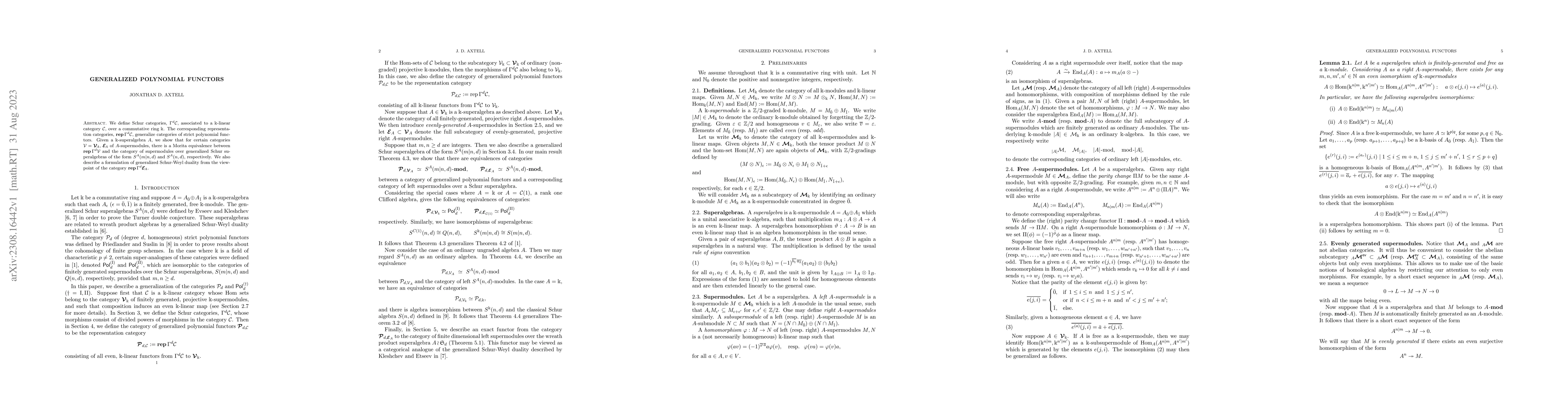 Thumbnail for Generalized polynomial functors