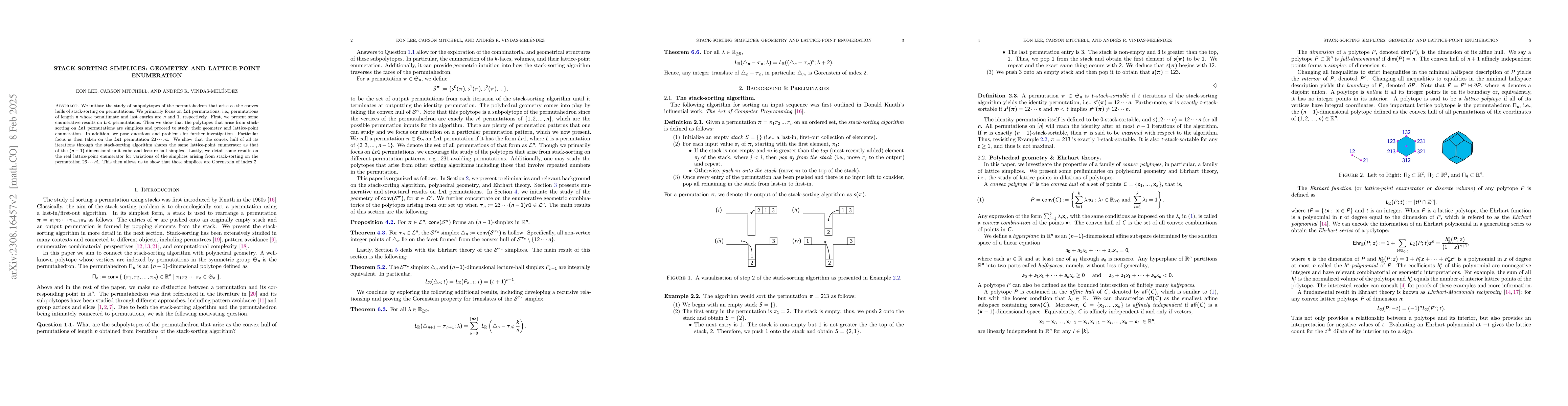 Thumbnail for Stack-sorting simplices: geometry and lattice-point enumeration
