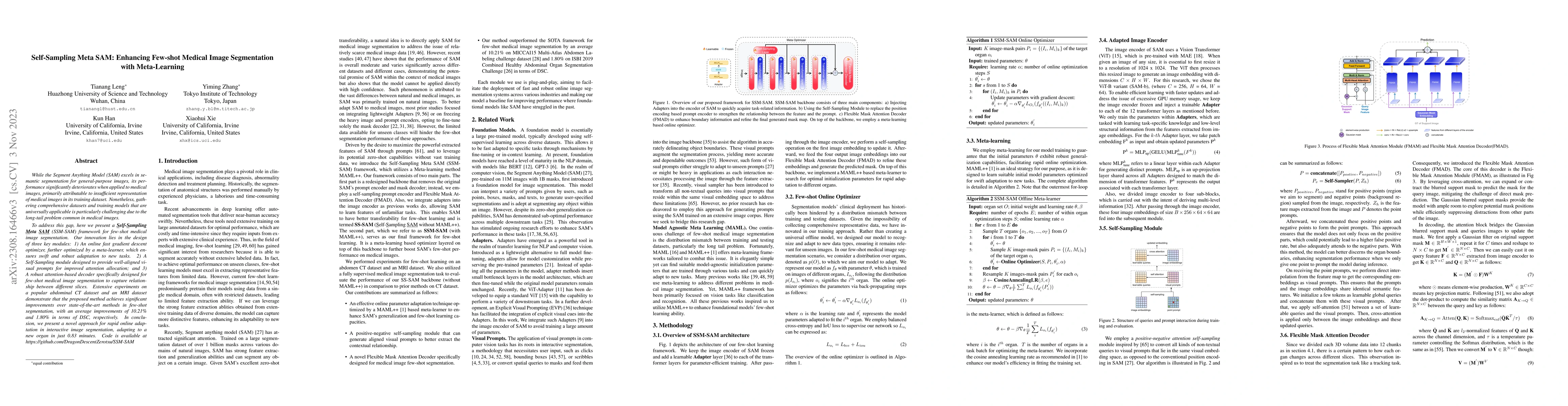 Thumbnail for Self-Sampling Meta SAM: Enhancing Few-shot Medical Image Segmentation
  with Meta-Learning