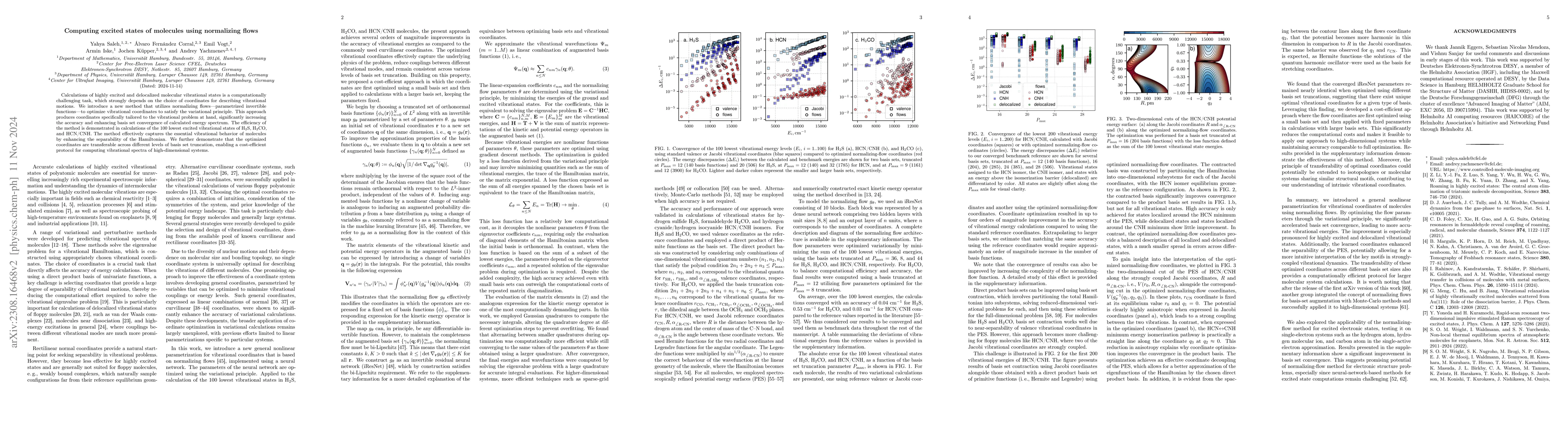 Thumbnail for Computing excited states of molecules using normalizing flows
