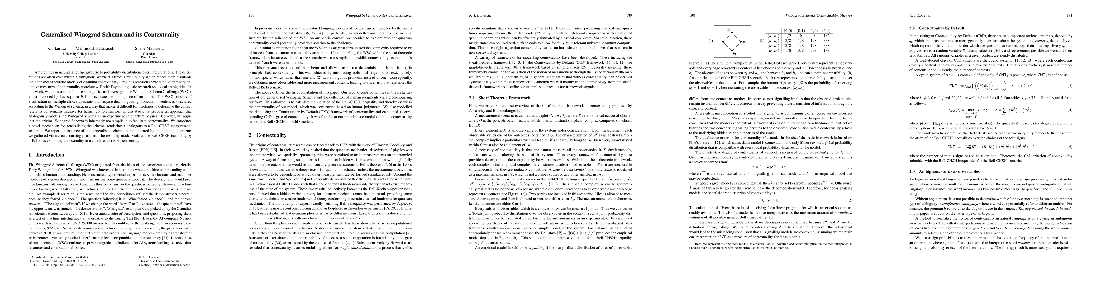 Thumbnail for Generalised Winograd Schema and its Contextuality