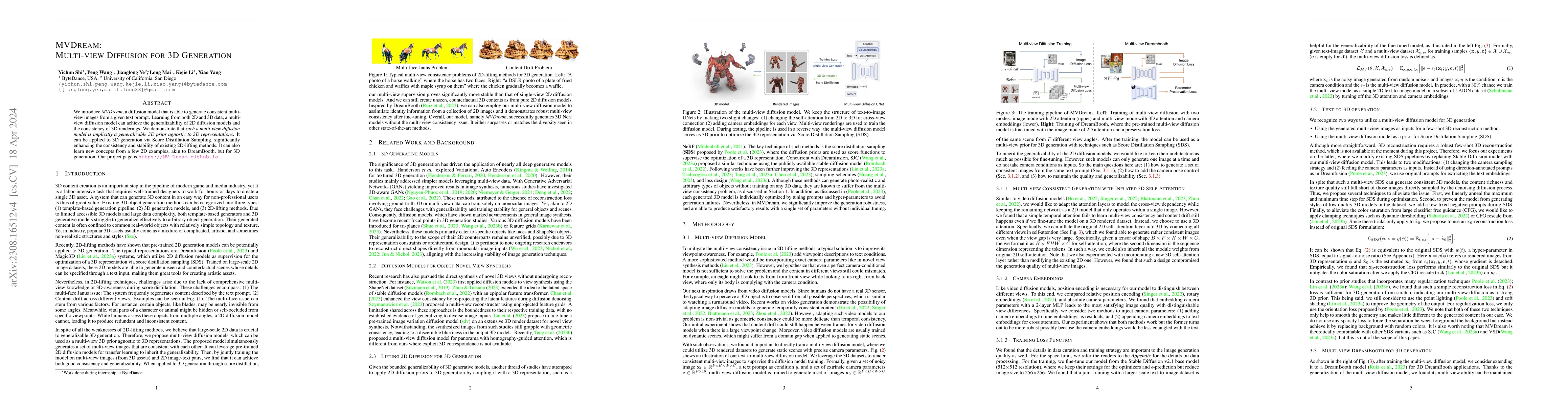 Thumbnail for MVDream: Multi-view Diffusion for 3D Generation