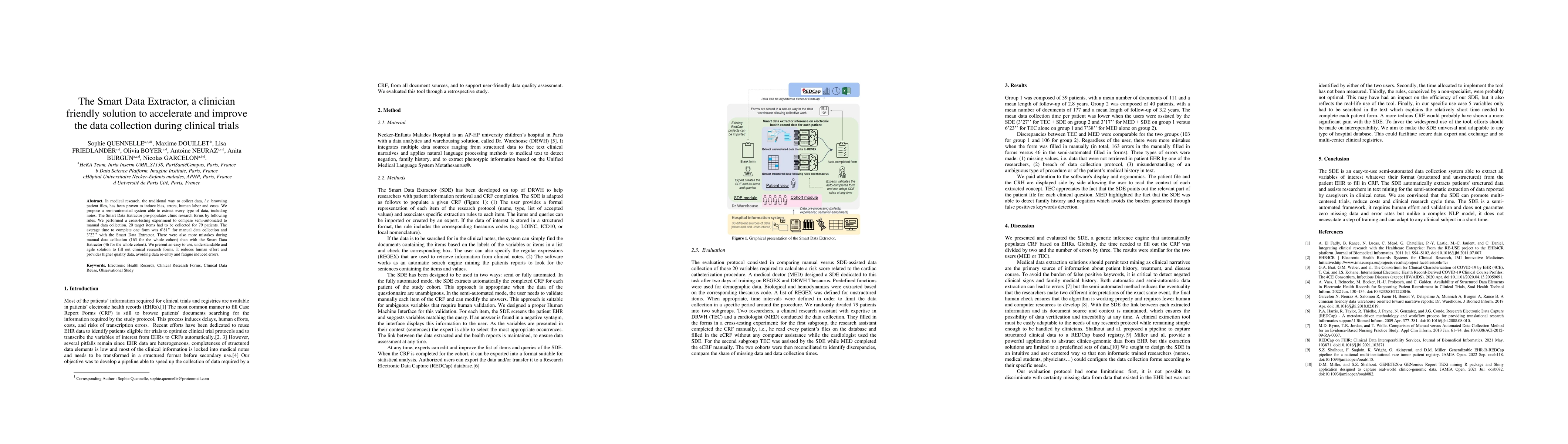 Thumbnail for The Smart Data Extractor, a Clinician Friendly Solution to Accelerate
  and Improve the Data Collection During Clinical Trials