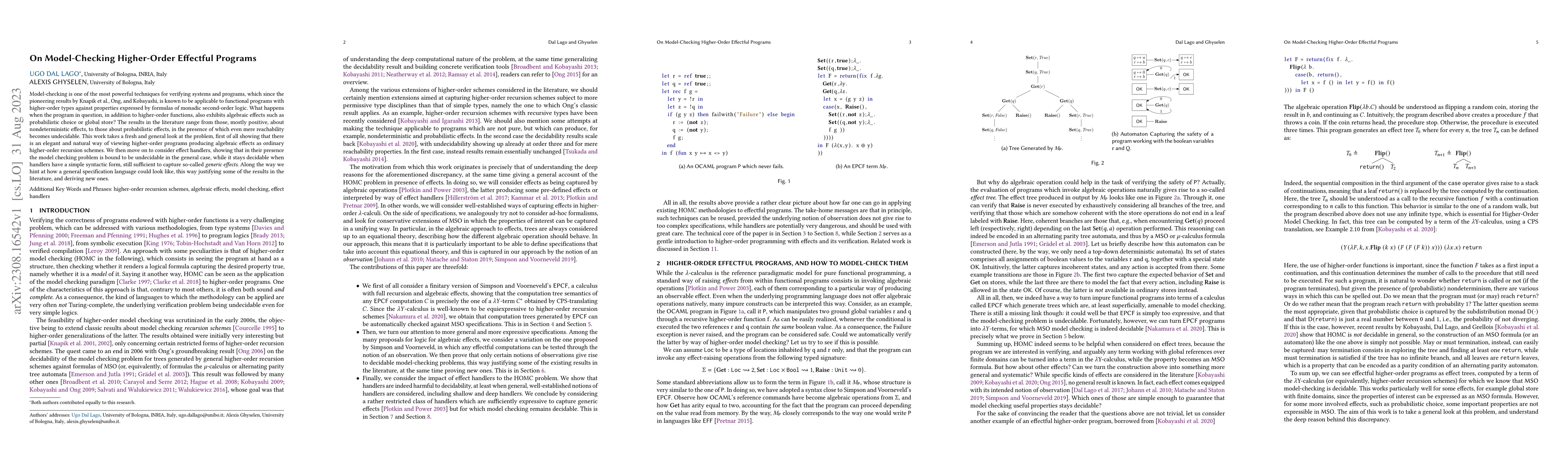 Thumbnail for On Model-Checking Higher-Order Effectful Programs (Long Version)
