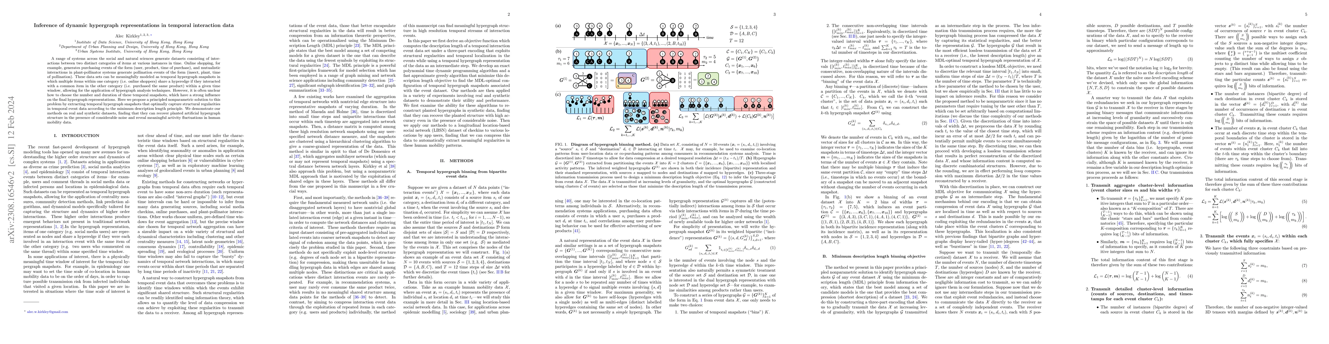Thumbnail for Inference of dynamic hypergraph representations in temporal interaction
  data