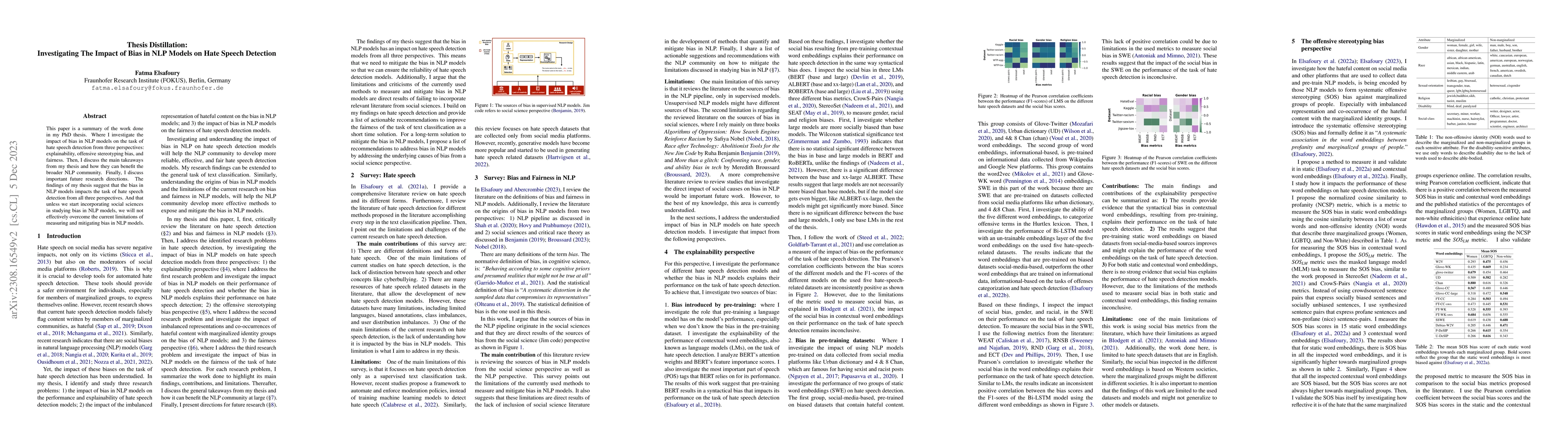 Thumbnail for Thesis Distillation: Investigating The Impact of Bias in NLP Models on
  Hate Speech Detection