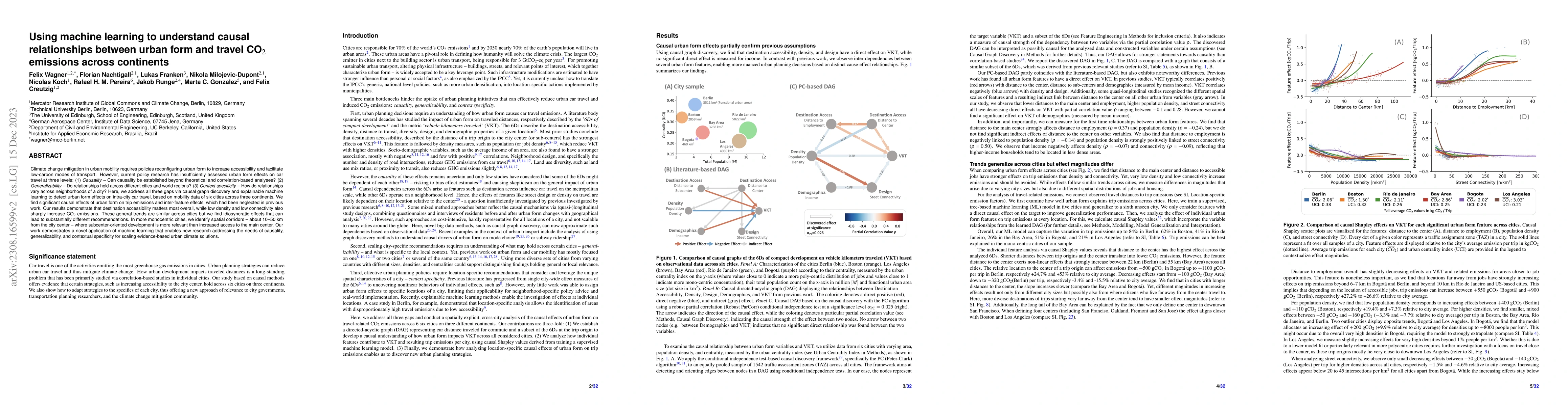 Thumbnail for Using machine learning to understand causal relationships between urban
  form and travel CO2 emissions across continents