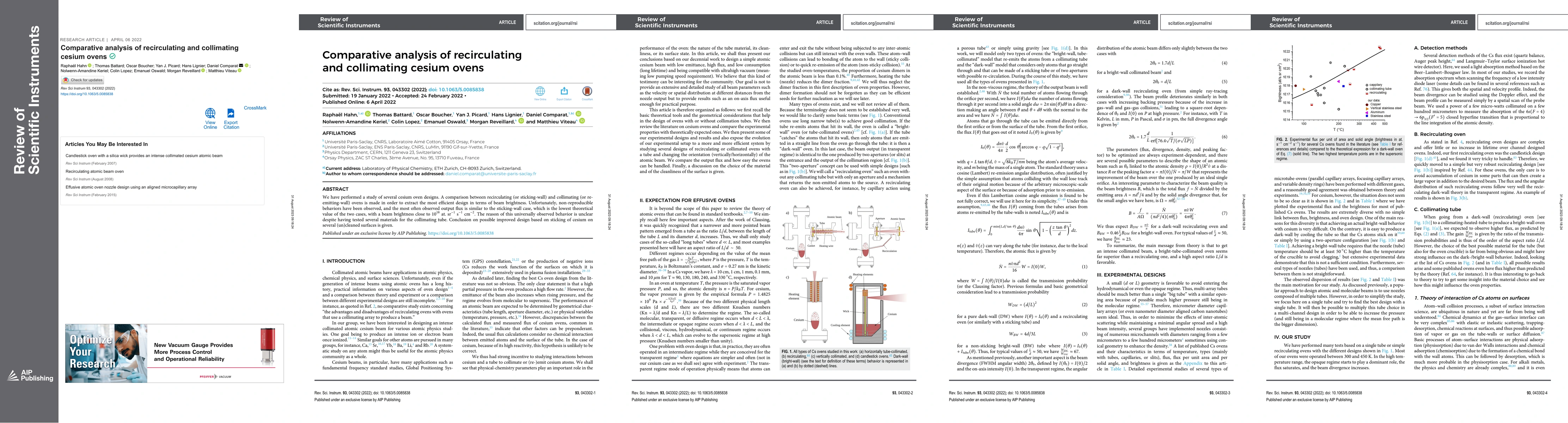 Thumbnail for Comparative analysis of recirculating and collimating cesium ovens