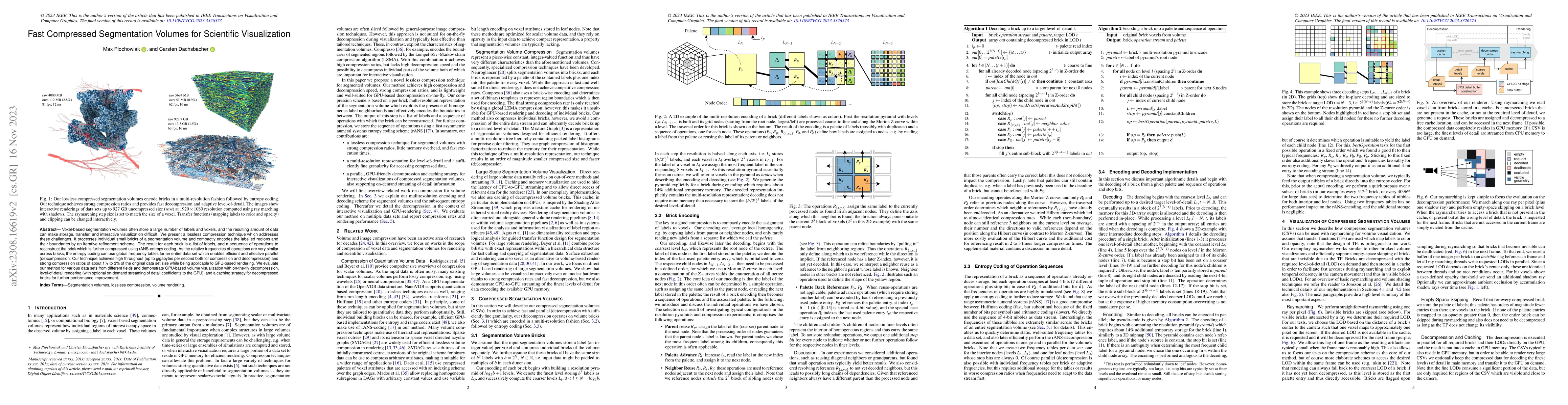 Thumbnail for Fast Compressed Segmentation Volumes for Scientific Visualization