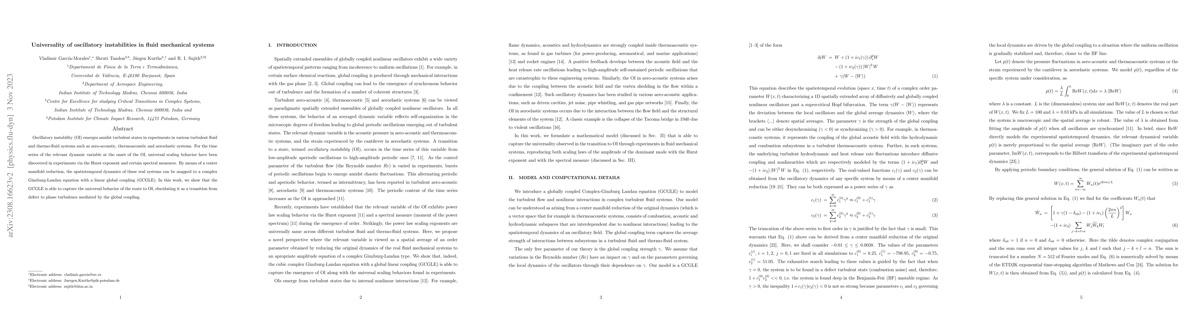 Thumbnail for Universality of oscillatory instabilities in fluid mechanical systems